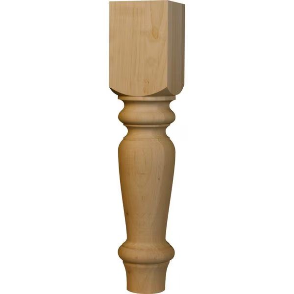 18 x 3 1/2 Jumbo English Country Coffee Table Leg in Spanish Cedar, Osborne Wood Products, Mfr#: 1302SPC